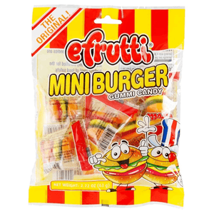 Gomita de genetina en Forma de Hamburguesa Gomi 63 g Gomita de Grenetina en Forma de Hamburguesa Gomi 63 Gr