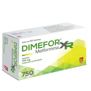 Dimefor Xr 750mg Lib Prol Tab 60 Metformina 60 Pz