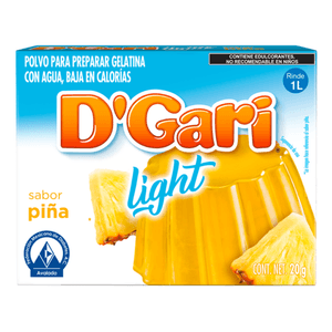 D'Gari Gelatina en Polvo Light Piña 20 g