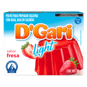 D'Gari Gelatina en Polvo Light Fresa 20 g