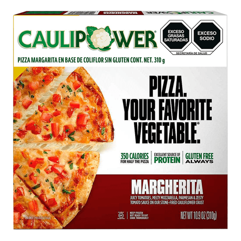 Pizza margarita sin gluten y sin lactosa