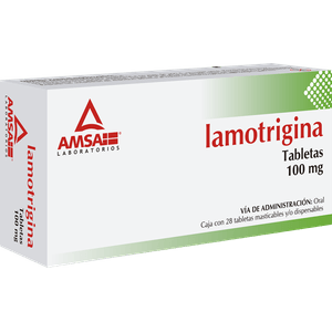 Lamotrigina  100 Mg 28 Tabletas Gen 28 Pz