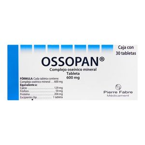 Ossopan Tabletas 600 Mg 30 Pz