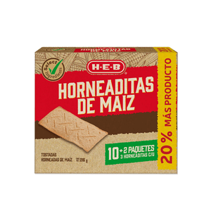 HEB Horneaditas de Maiz Natural 20% 216 g