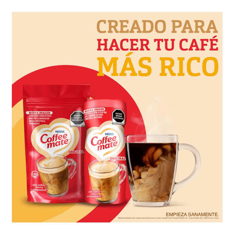 Sustituto de crema para café Coffee Mate polvo original 160 g