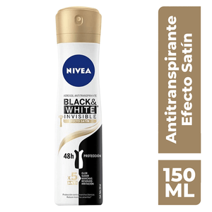 NIVEA Desodorante Antimanchas Black & White Satín 150 ml