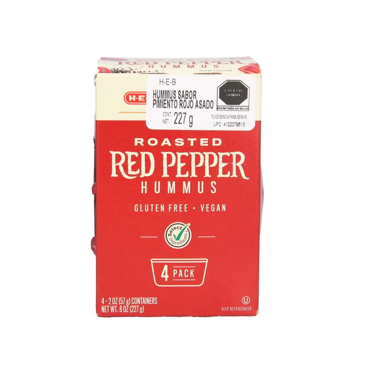 HEB Hummus Pimiento Rojo 4pk 227 g - H-E-B México