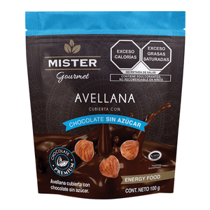 Avellana con Chocolate Sin Azúcar R   100 Gr