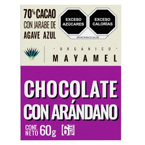 Mayamel Chocolate Organico 70% Cacao Aran 60 g