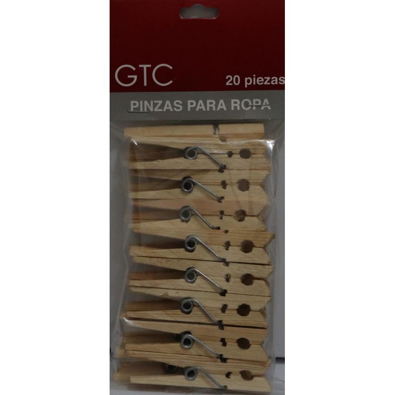 TRABA / PINZA TENDER LA ROPA MADERA 20 PIEZAS