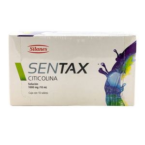 Sentax 1000 Mg/10ml C/10 Sobres Citicolina 10 Pz