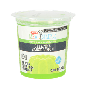 Meal Simple Gelatina Sin Azúcar Sabor Limón 170 g