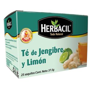 Herbacil Te De Jengibre Y Limon con 25 pz