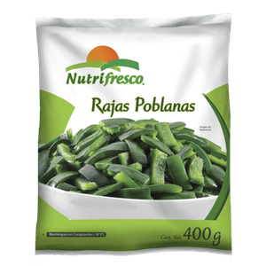 Vegetales Congelados Rajas Poblanas 400 Gr