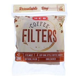 Filtro Para Café Cónico #2 1 a 4 Tazas 1 Pz