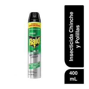 Insecticida Plaguicida Raid Mata Chinches Y Polillas 400 ml