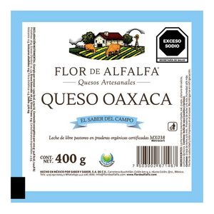 Flor de Alfalfa Queso Oaxaca Organico 400 g