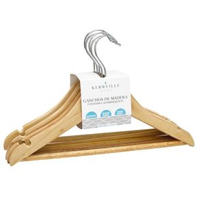 Ganchos Infantiles Madera Natural 5 pz