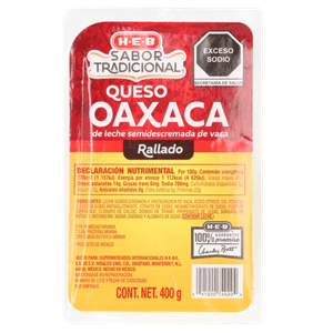 HEB Sabor Tradicional Queso Oaxaca Rallado 400 g