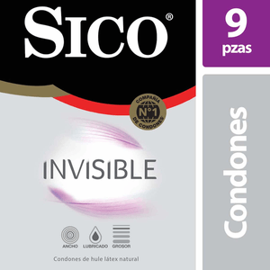 Sico Condones Invisible con 9 pz