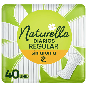 Naturella Diarios Regular Sin Aroma con 40 pz