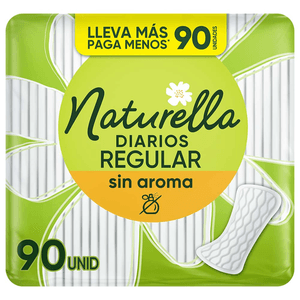 Naturella Diarios Regular Sin Aroma con 90 pz