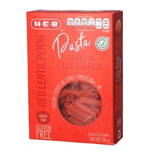 HEB Penne de Lenteja Roja Libre de Gluten 250 g