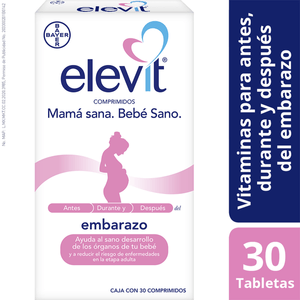 Bayer Elevit Embarazo Multivitaminico con 30 pz