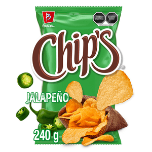 Papas Fritas Chip's Jalapeño 240 g Barcel Papas Fritas Sabor Jalapeño 240 g