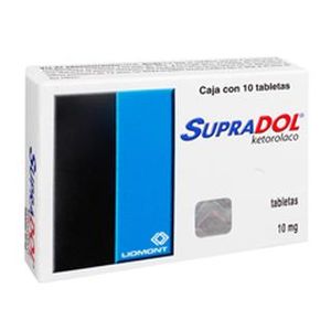 Supradol 10mg Ketorolaco Tabletas 10 Pz