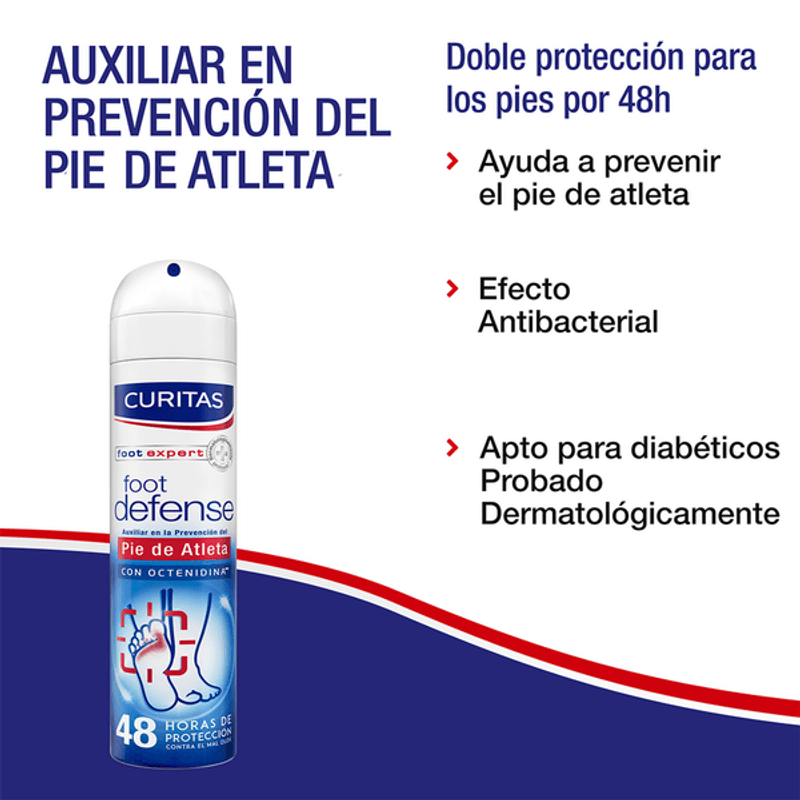 Curitas Desodorante Spray para Pies Fresh Active, 150 ml.