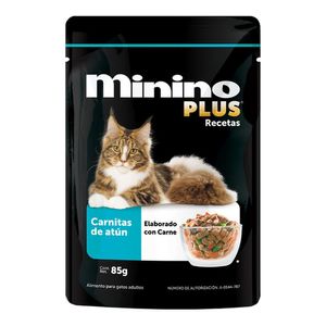 Minino Alimento Húmedo Gato Carnitas de Atún 85 g