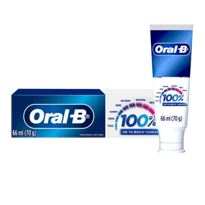 Pasta de Dientes Oral-B 100% De Tu Boca* Cuidada 66ml