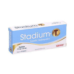 Stadium-T 75mg/25mg Tab 10 Tramadol,Dexketoprofeno 10 Pz