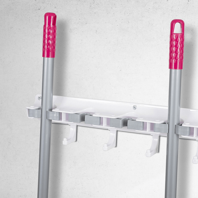 GENERICO Rack Colgador De Escobas Individual Resistente Organizador