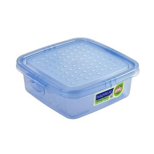 Guateplast Hermético Dots Cuadrado Azul Océano 700 ml