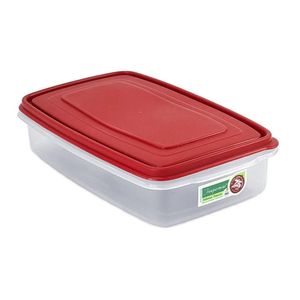 Guateplast Hermético Rectangular Grande Rojo 2.4 L