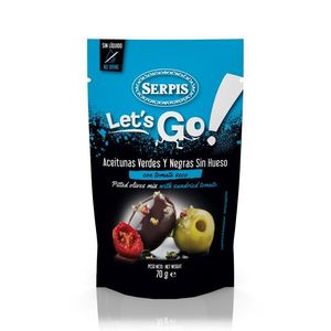 Aceituna Verde Y Negra C/Tomate Seco Let´S Go 70g 70 Gr