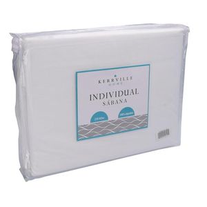 Set Sabana Individual Blanca 100% Algodon 3 pz