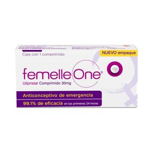 Femelle One 30 Mg Acetato de Ulipristal 1 Pz