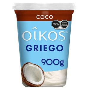 Oikos Yogurt Griego con Coco Rallado 900 g Oikos Yogurt Griego sin Azúcar Añadida Natural 900 g con 12 g de Proteína