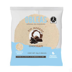 Oblea Chocolate Rellena de Chocolate Sin Azúcar 300 Gr