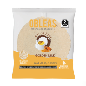 Oblea Golden Milk Rellena de Chocolate Sin Azúca 305 Gr