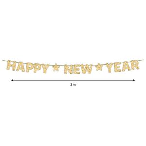 Banner Movil Happy New Year Glitter Oro 1 Pz