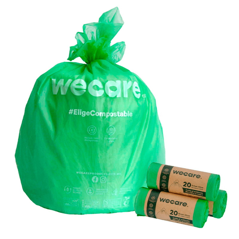 Bolsa para Basura Desechable y Biodegradable De 45x43 cm - We Care - We  Care – We Care Desechables Biodegradables