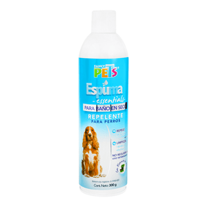 Espuma para Baño En Seco Fancy Pets Essentials Repelente 300 g Spray Atrayente Brahma Entrenador Mascotas 250 ml