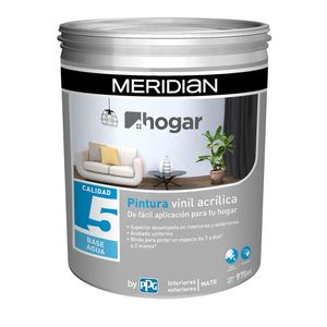 Pintura Vinil Acrílica Meridian Hogar Base Intensa Blanco Mate 975 ml 1 Pz