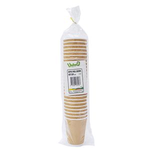 Vaso Vida O Biodegadables Doble Pared Color Beige 12 oz 25 pz