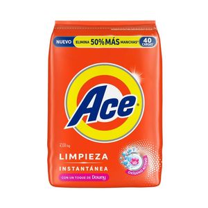 ACE Detergente en Polvo con Toque de Downy Limpieza Instantáneo con Oxígeno Activo y Mejor Disolución 40 Cargas 4.320 kg