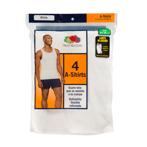 Camiseta Atlética Cab. 4-Pack Blanca T-Ch 4 Pz